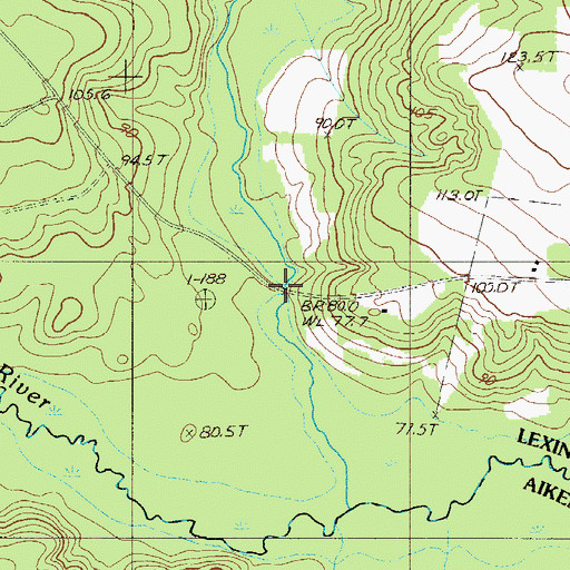 Topographic Map of Rambos Mill (historical), SC