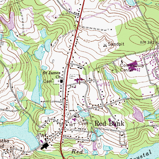 Topographic Map of Red Bank Elementary School, SC