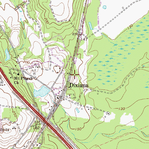 Topographic Map of Reese Cemetery, SC