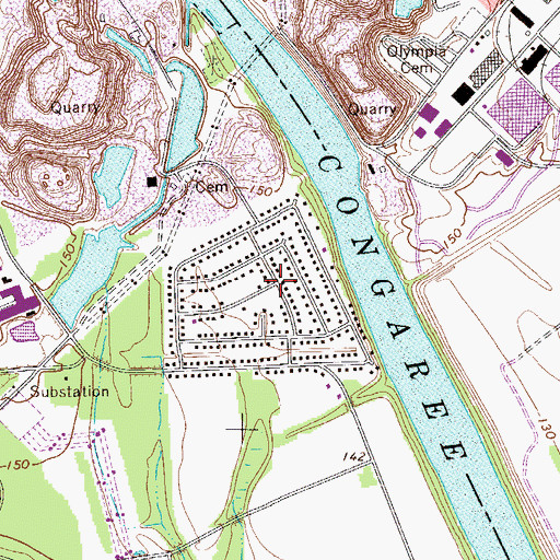 Topographic Map of River Bluff Estates, SC