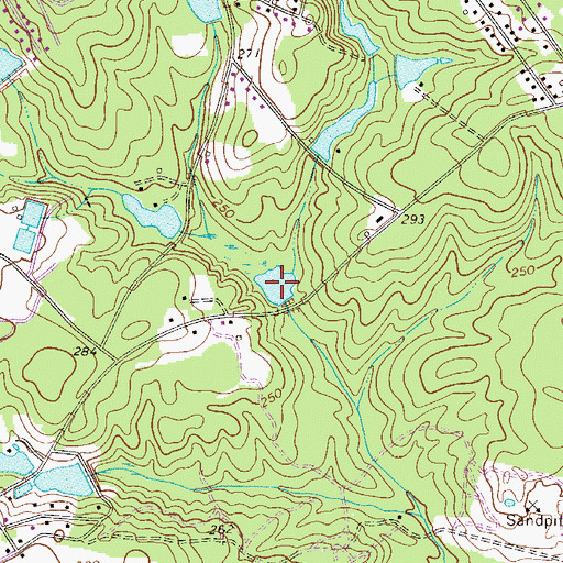 Topographic Map of Roof Pond, SC