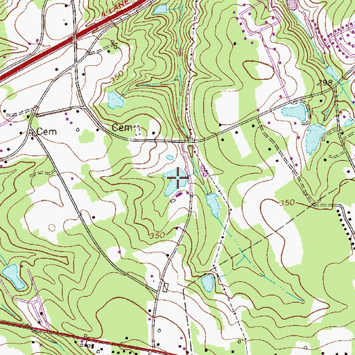 Topographic Map of Ruff Ponds, SC