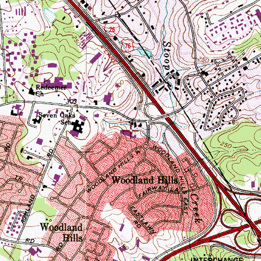 Topographic Map of Saint Andrews Shopping Center, SC
