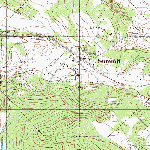 Topographic Map of Saint James Cemetery, SC