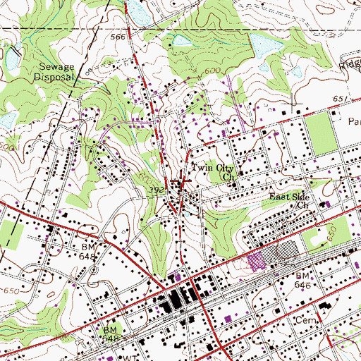 Topographic Map of Saint James Christian Methodist Episcopal Church, SC