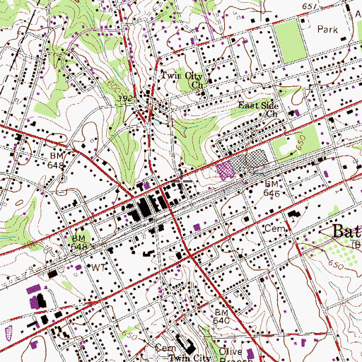 Topographic Map of Saint Johns United Methodist Church, SC