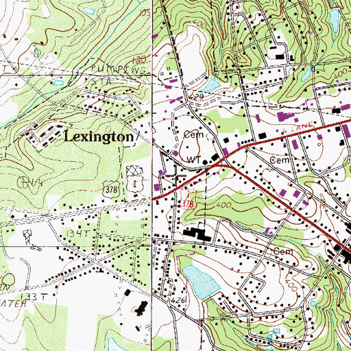 Topographic Map of Saint Paul Church, SC