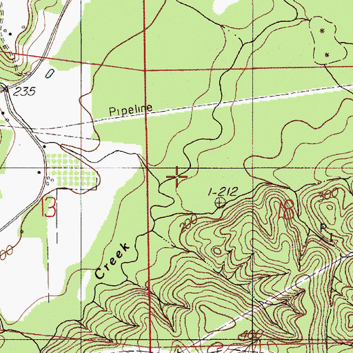 Topographic Map of Parker Branch, AL