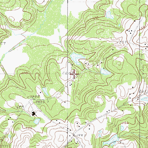 Topographic Map of Salem Lutheran Church (historical), SC