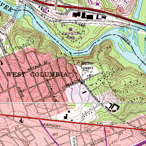 Topographic Map of Saluda River Estates, SC