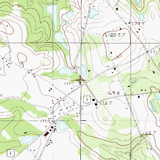 Topographic Map of Shiloh Methodist Church, SC