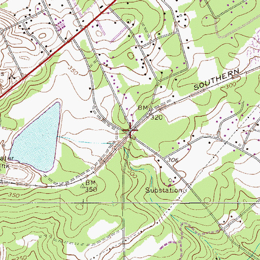 Topographic Map of Shuler (historical), SC