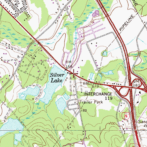 Topographic Map of Silver Lake, SC