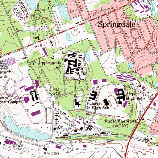 Topographic Map of South Carolina State Vocational Rehabilitation Center, SC