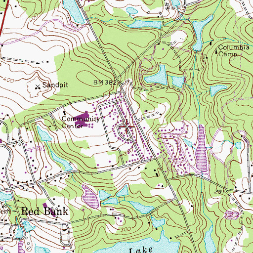 Topographic Map of Southgate, SC
