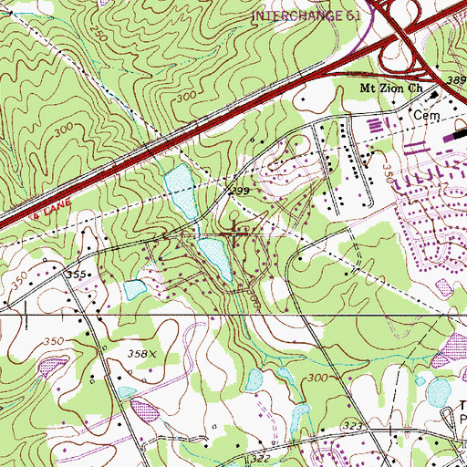 Topographic Map of Spring Lake, SC
