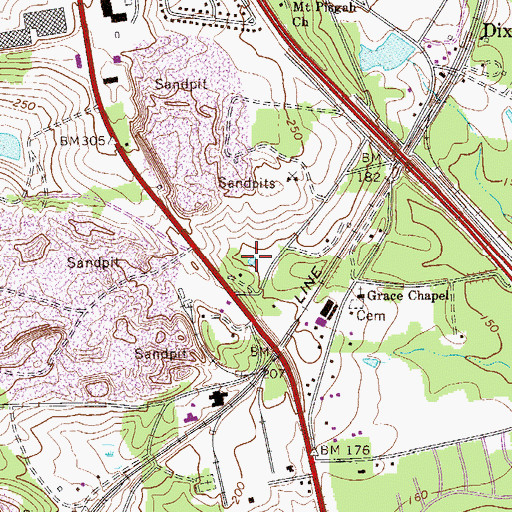 Topographic Map of Stanley Pond, SC