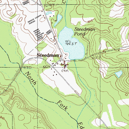 Topographic Map of Steedman Church, SC