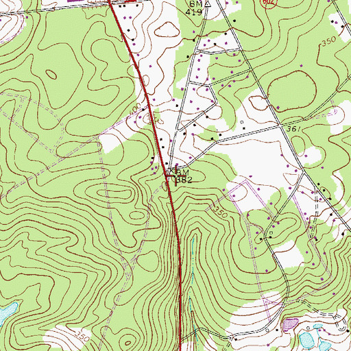 Topographic Map of Sunny South School (historical), SC