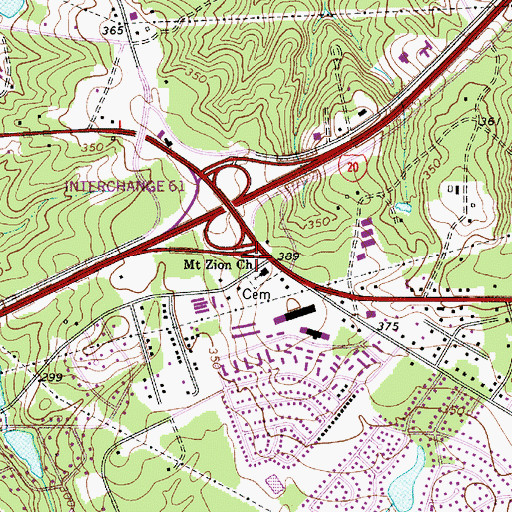 Topographic Map of Sweet Gum School (historical), SC