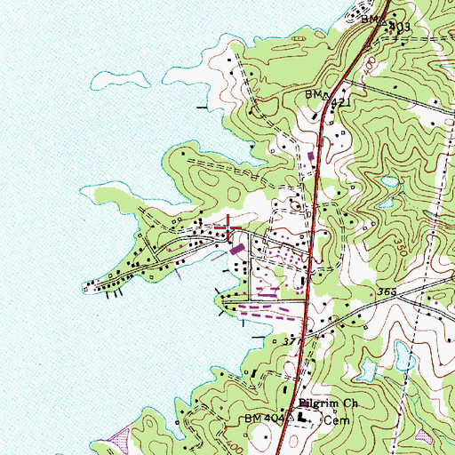 Topographic Map of Town and Country, SC