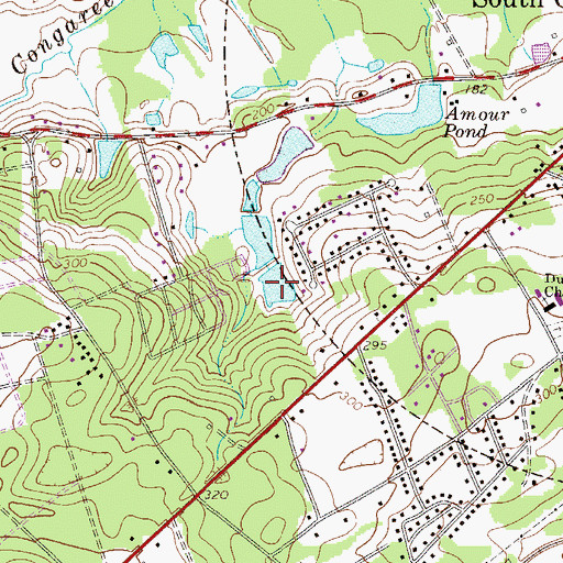Topographic Map of Vernett Pond, SC