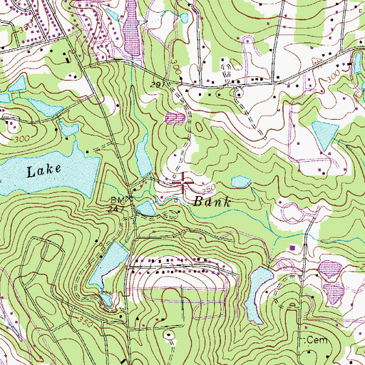 Topographic Map of Walnut Creek, SC
