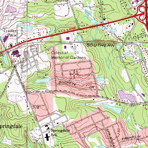 Topographic Map of Westgate, SC