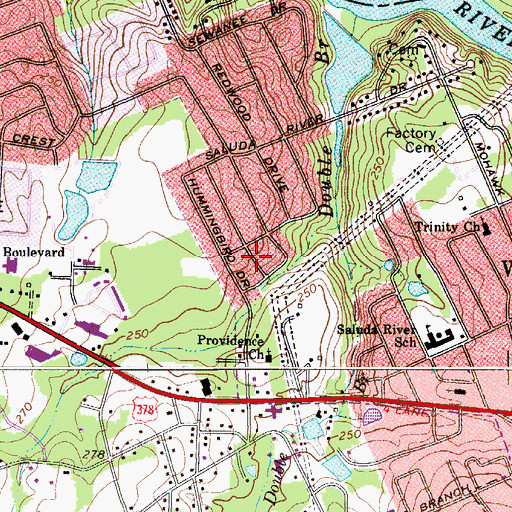 Topographic Map of Westover Acres, SC