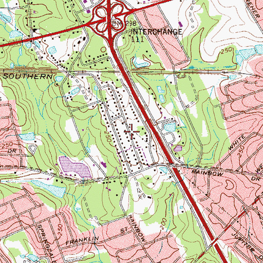 Topographic Map of Westwood, SC