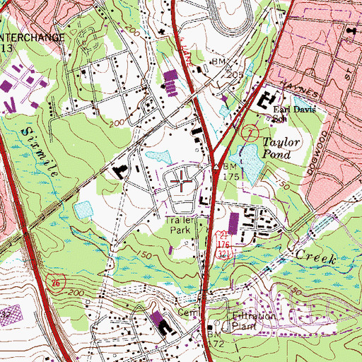 Topographic Map of Westwood, SC