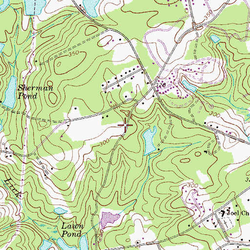 Topographic Map of White Knoll School (historical), SC