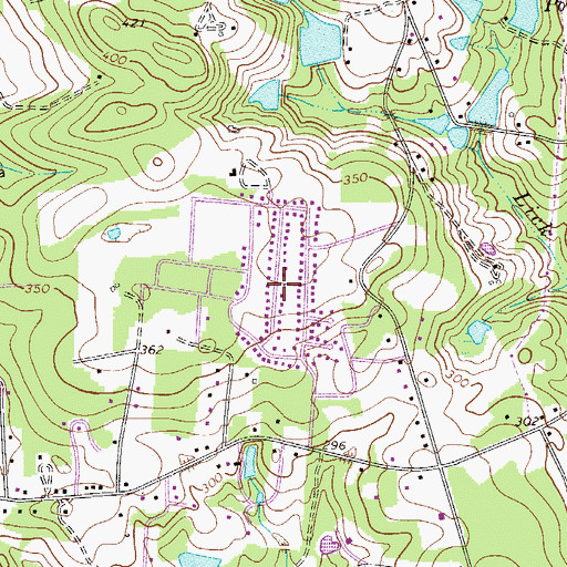 Topographic Map of Wrenwood, SC