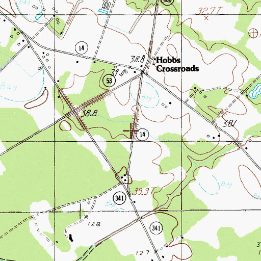 Topographic Map of Aimwell Church, SC