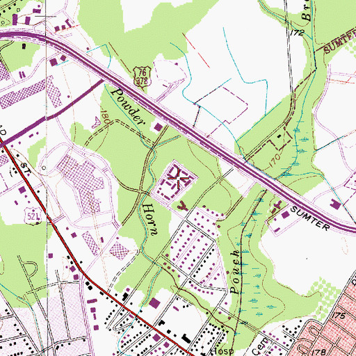 Topographic Map of Archdale, SC