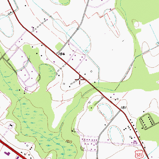 Topographic Map of Azalea Trailer Park, SC