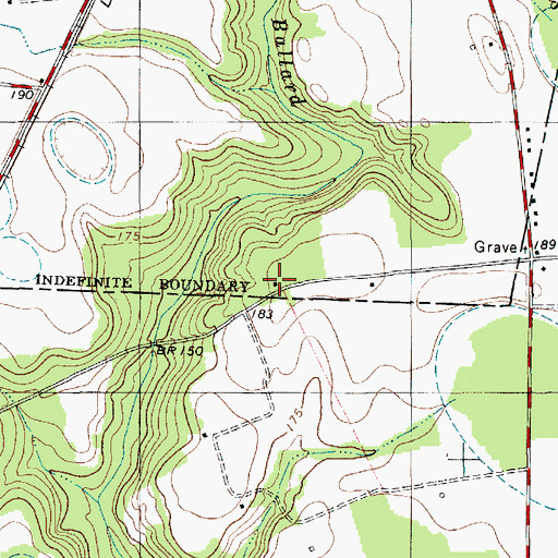 Topographic Map of Bacon Hill School (historical), SC