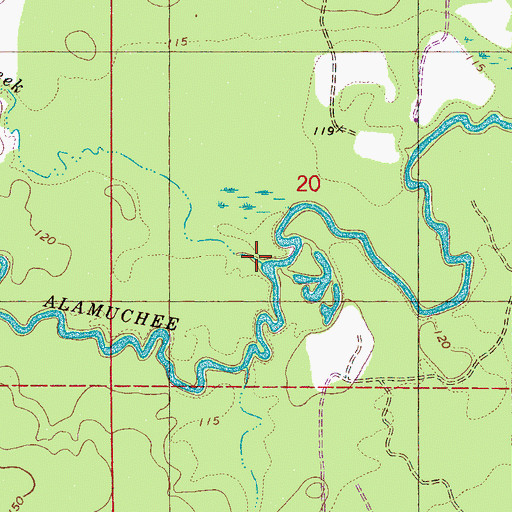 Topographic Map of Parker Creek, AL