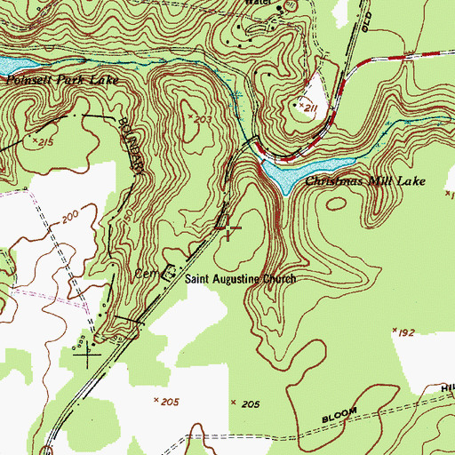 Topographic Map of Bloom Hill School (historical), SC