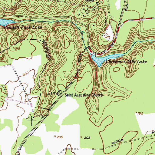 Topographic Map of Bloomhill Church (historical), SC