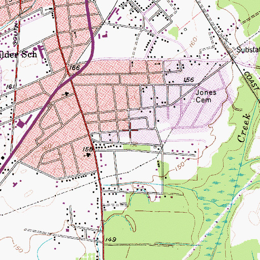 Topographic Map of Brady Heights, SC