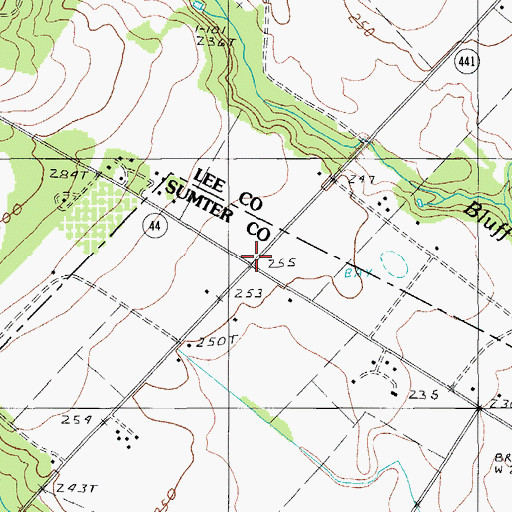 Topographic Map of Burrows Crossroads, SC