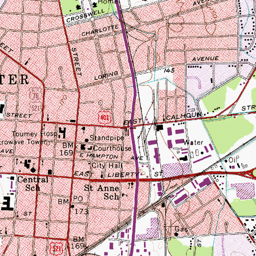 Topographic Map of Church of God, SC