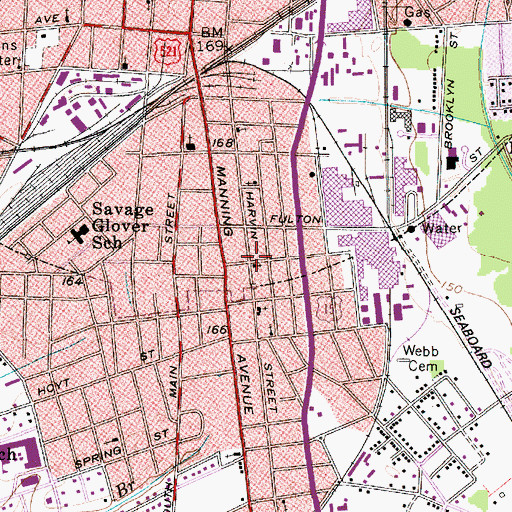 Topographic Map of Clinton Chapel African Methodist Episcopal Zion Church, SC