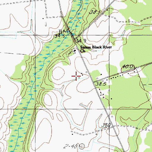 Topographic Map of Coldstream Plantation, SC