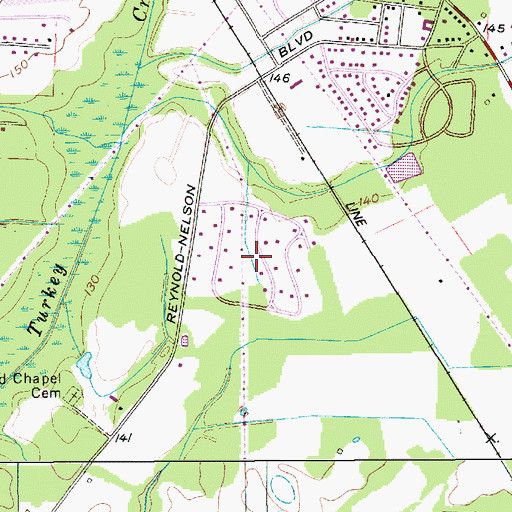 Topographic Map of Concord Estates, SC