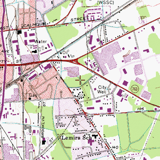 Topographic Map of Eastwood Park, SC