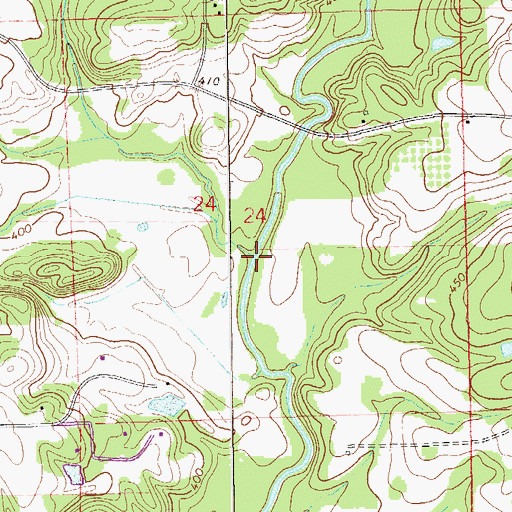 Topographic Map of Parkerson Mill Creek, AL