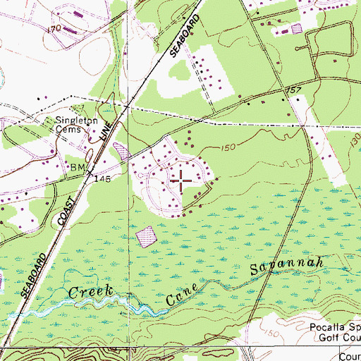 Topographic Map of Forest Hills, SC