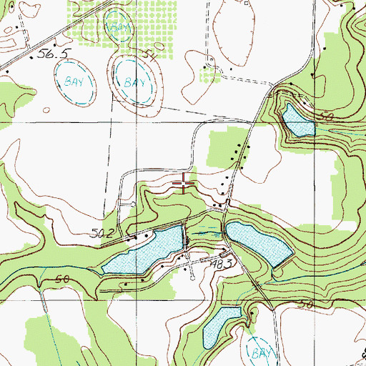 Topographic Map of Forest Lake Estates, SC